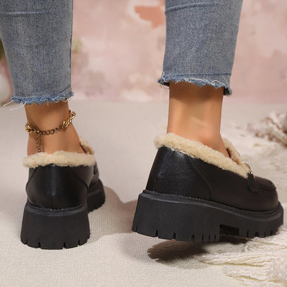 Chunky Loafers med Fleecefor