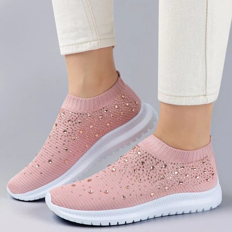 Aurora™ - Glitrende Slip-on Sneakers med Regnbuefarvet Design